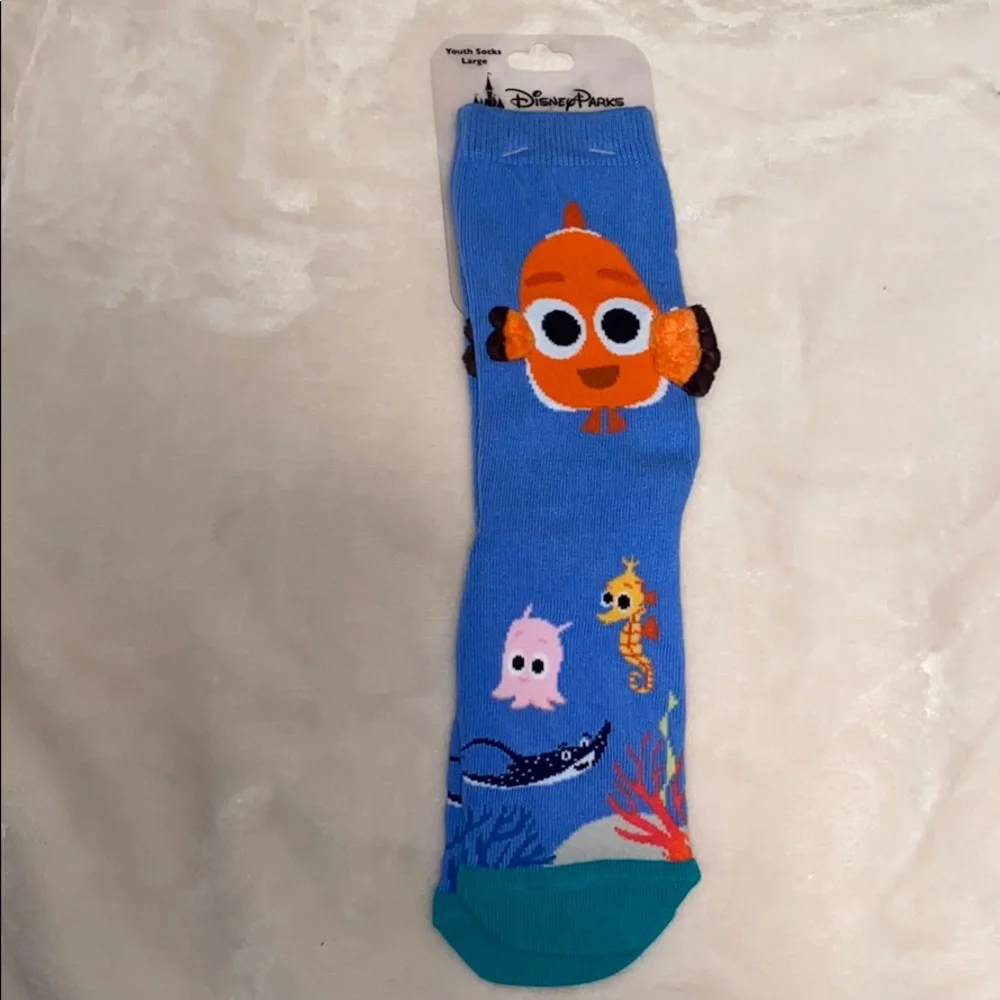 Disney Parks 3D Nemo Youth Socks/Large